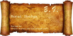 Burai Ibolya névjegykártya